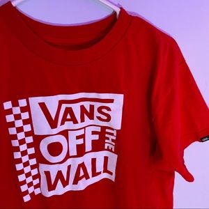 Red vans tee